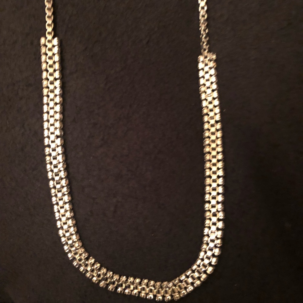 Rhinestone encrusted silver tone Ann Taylor necklace classic elegance for you